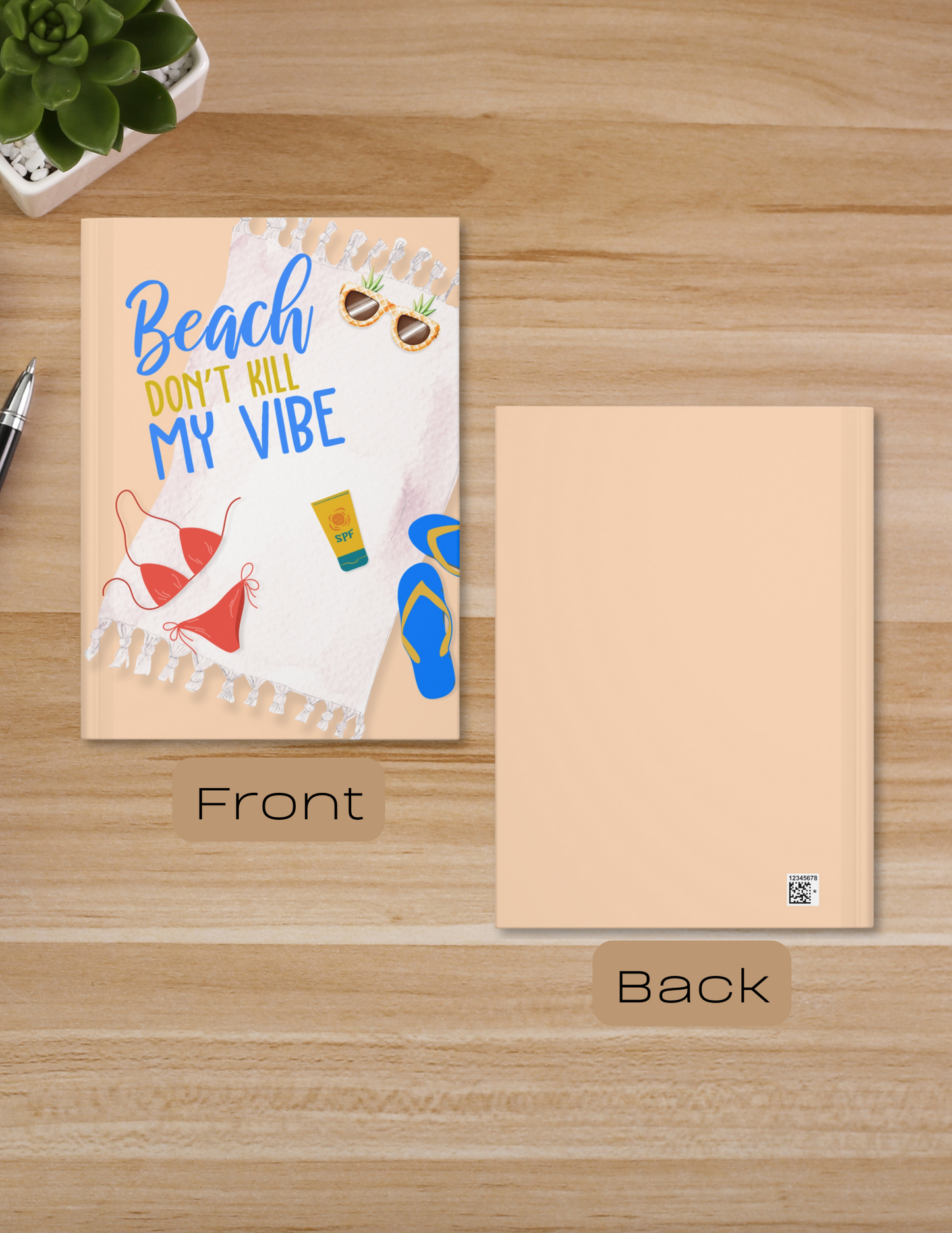 Beach Mode Activated Hardcover Journal