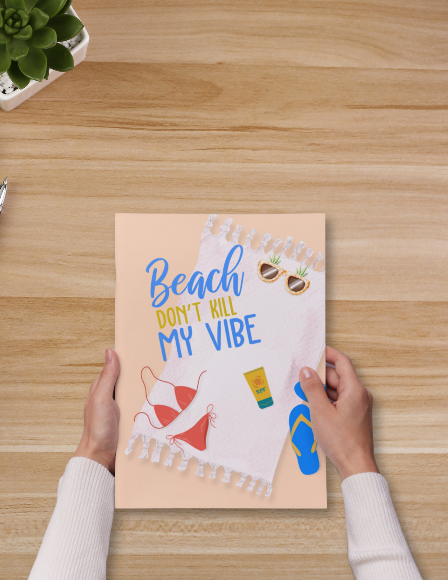 Beach Mode Activated Hardcover Journal