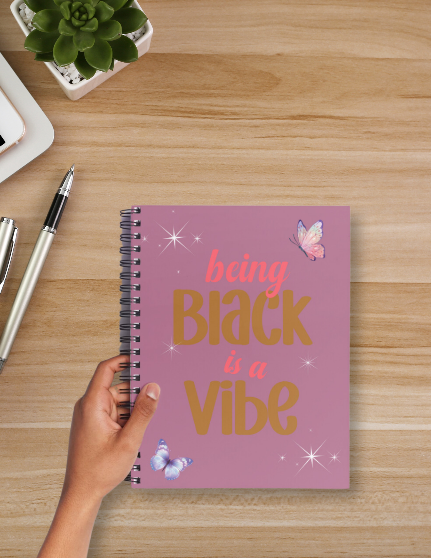 Vibes of a Queen Spiral Notebook