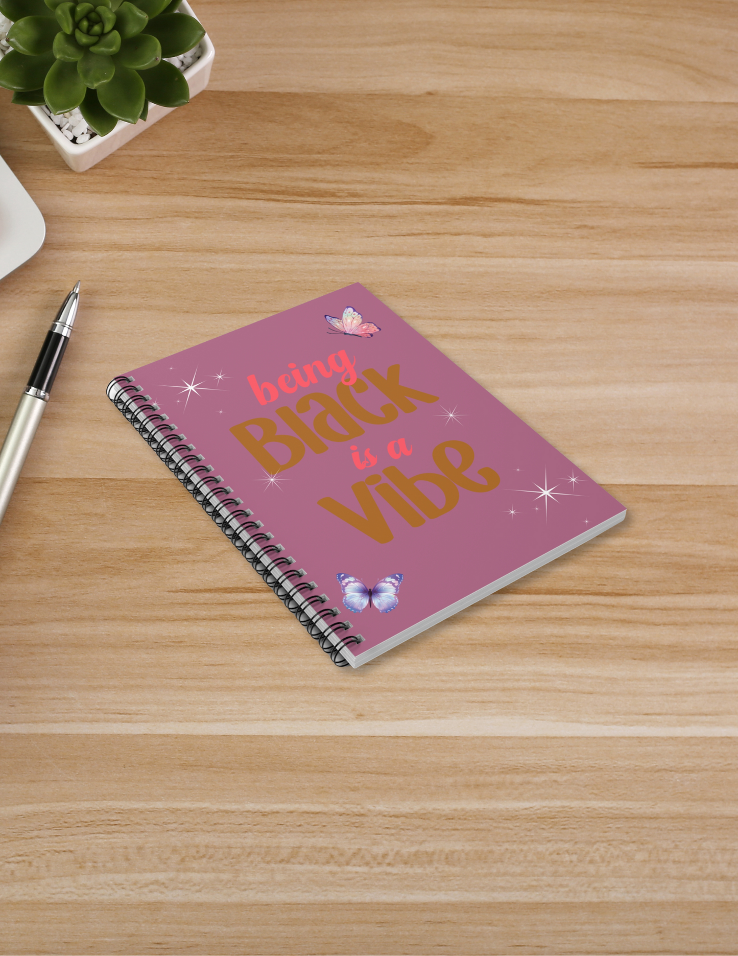 Vibes of a Queen Spiral Notebook