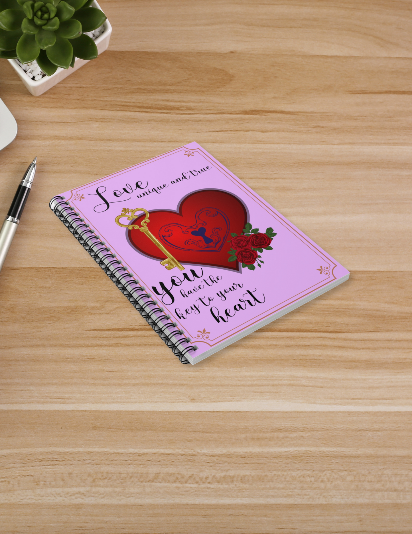 Key to Love Spiral Notebook