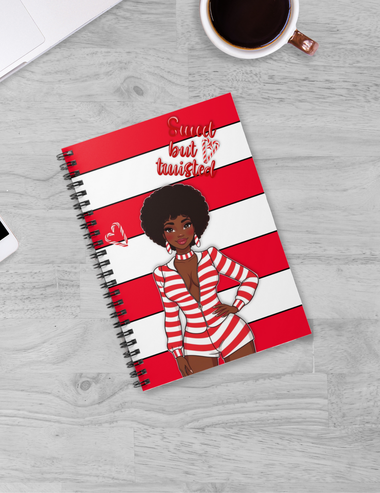 Sweet but Twisted Spiral Notebook