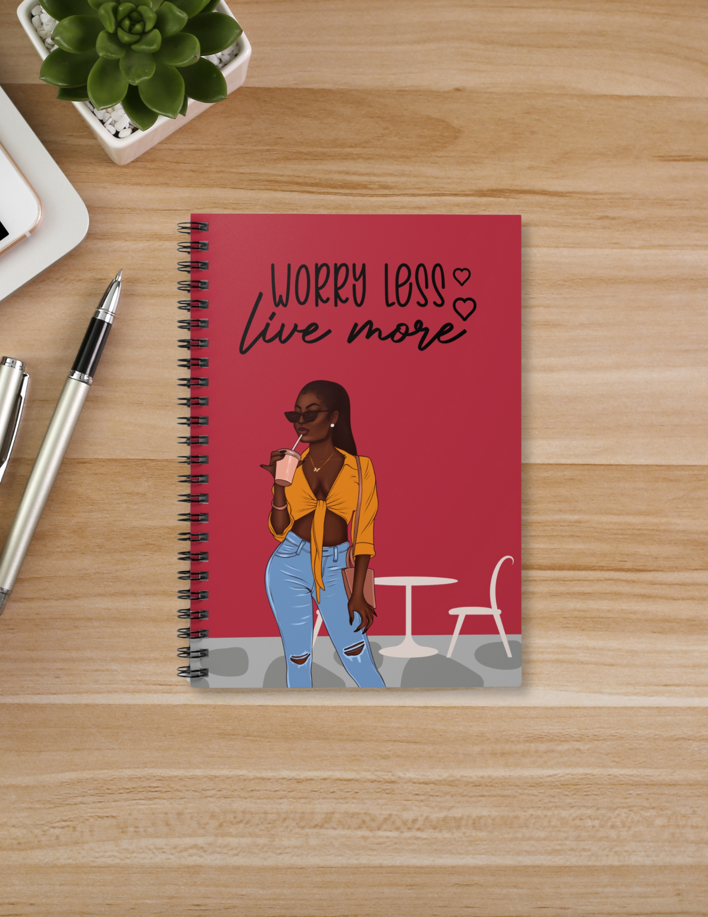 Unbothered Energy Spiral Notebook