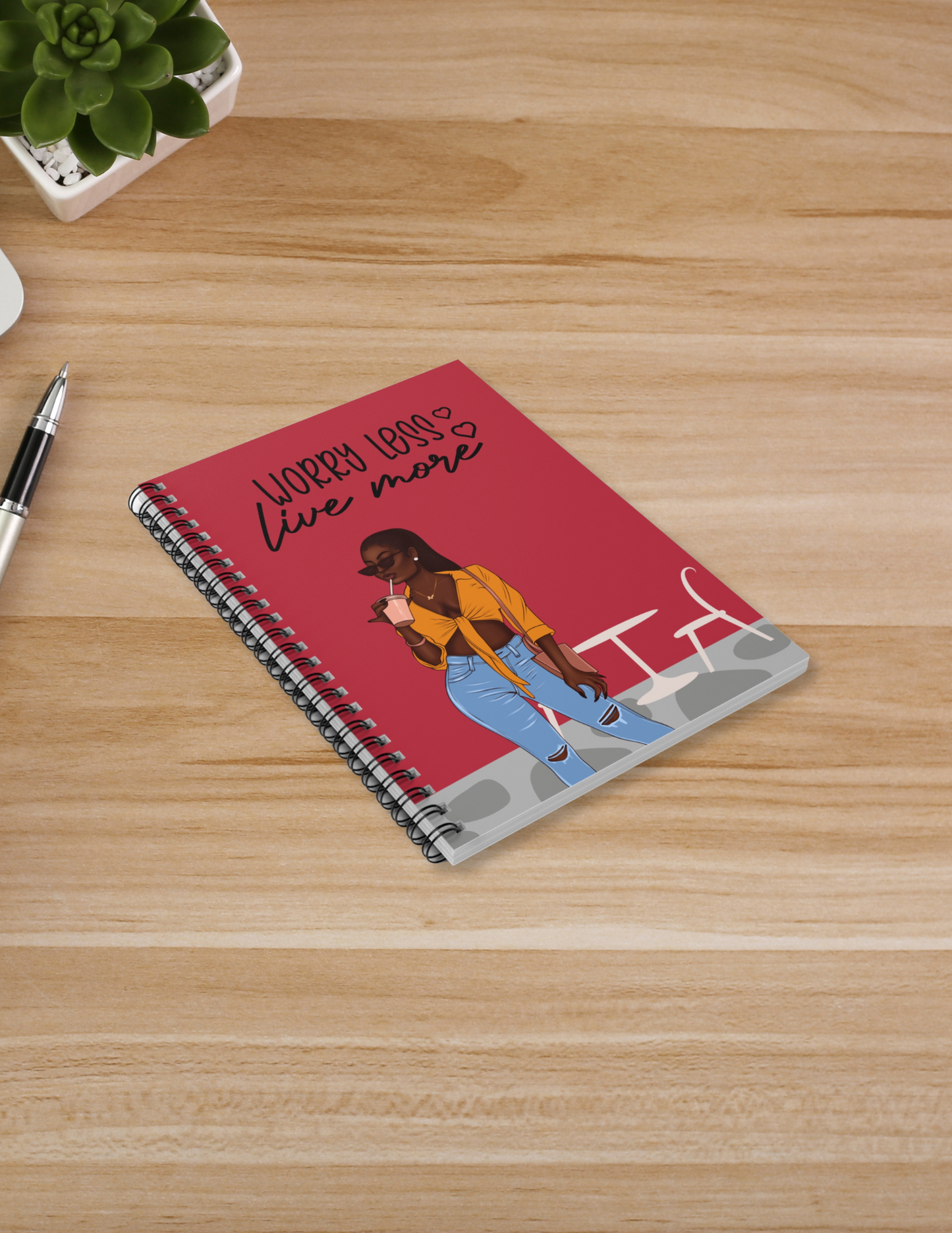 Unbothered Energy Spiral Notebook