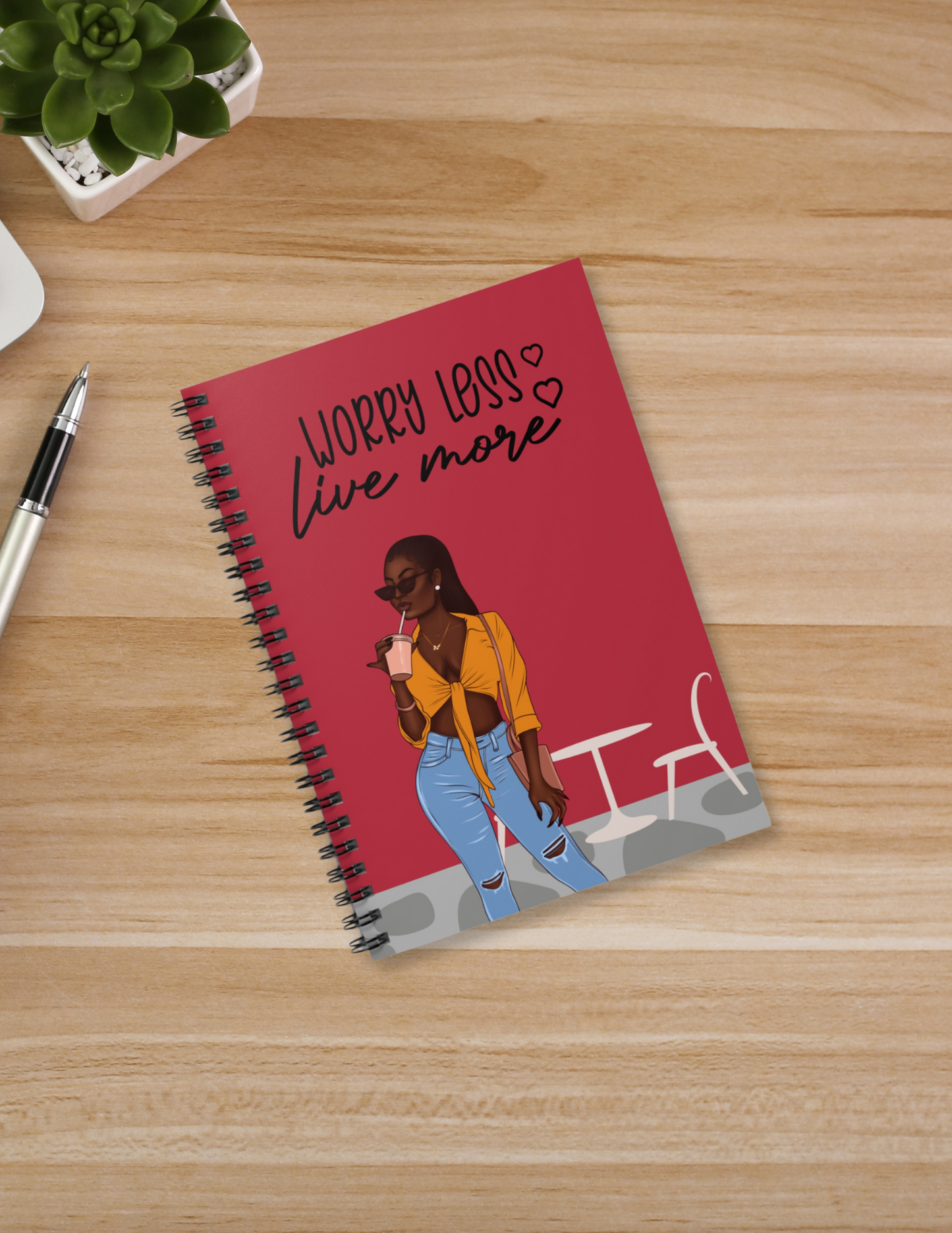 Unbothered Energy Spiral Notebook