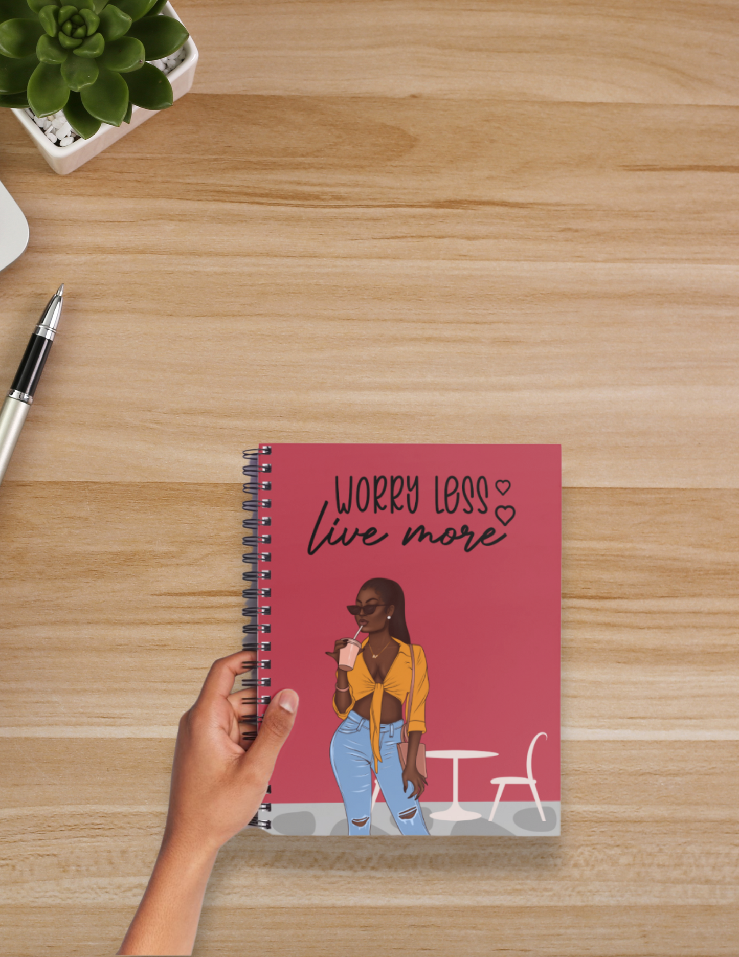 Unbothered Energy Spiral Notebook