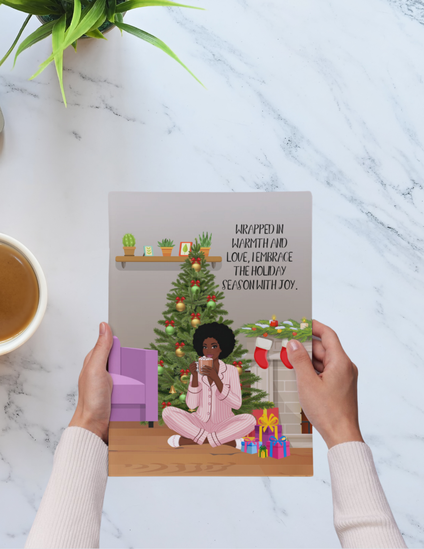 Wrapped in Holiday Joy Hardcover Journal