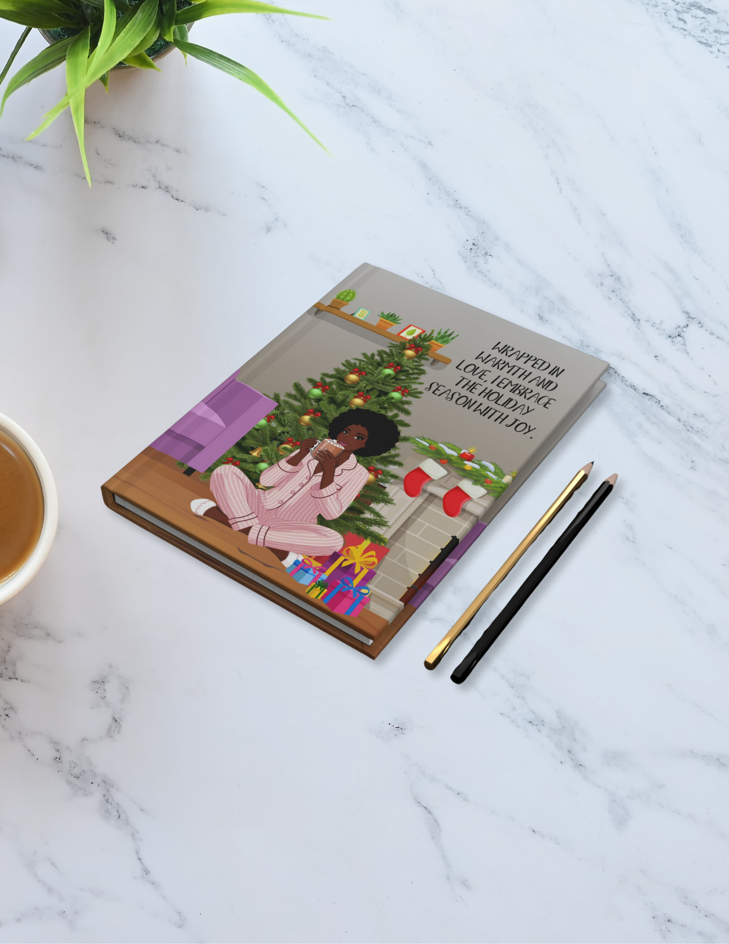 Wrapped in Holiday Joy Hardcover Journal