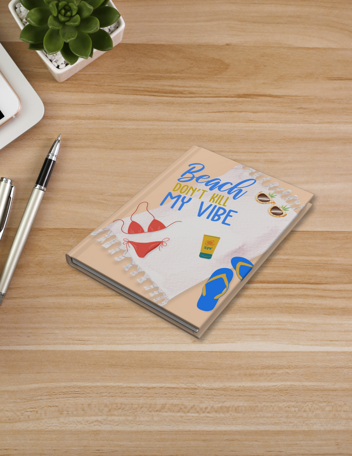 Beach Mode Activated Hardcover Journal