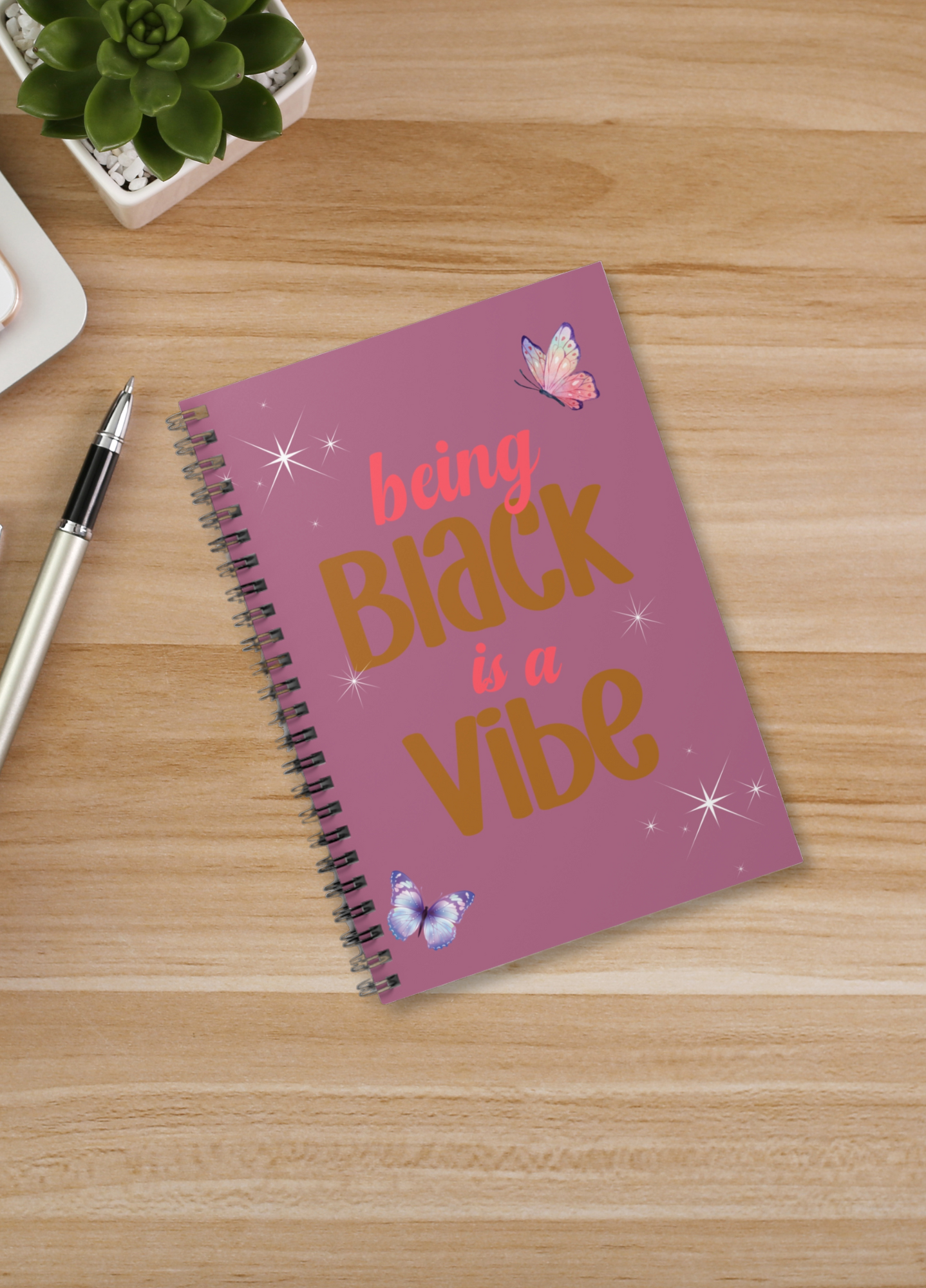 Vibes of a Queen Spiral Notebook