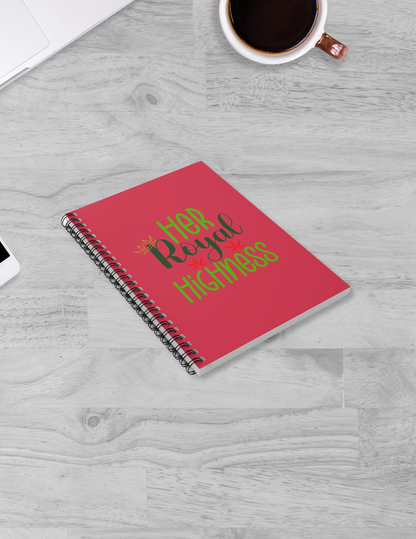 Queen of Green Spiral Notebook