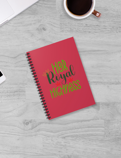 Queen of Green Spiral Notebook