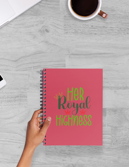 Queen of Green Spiral Notebook