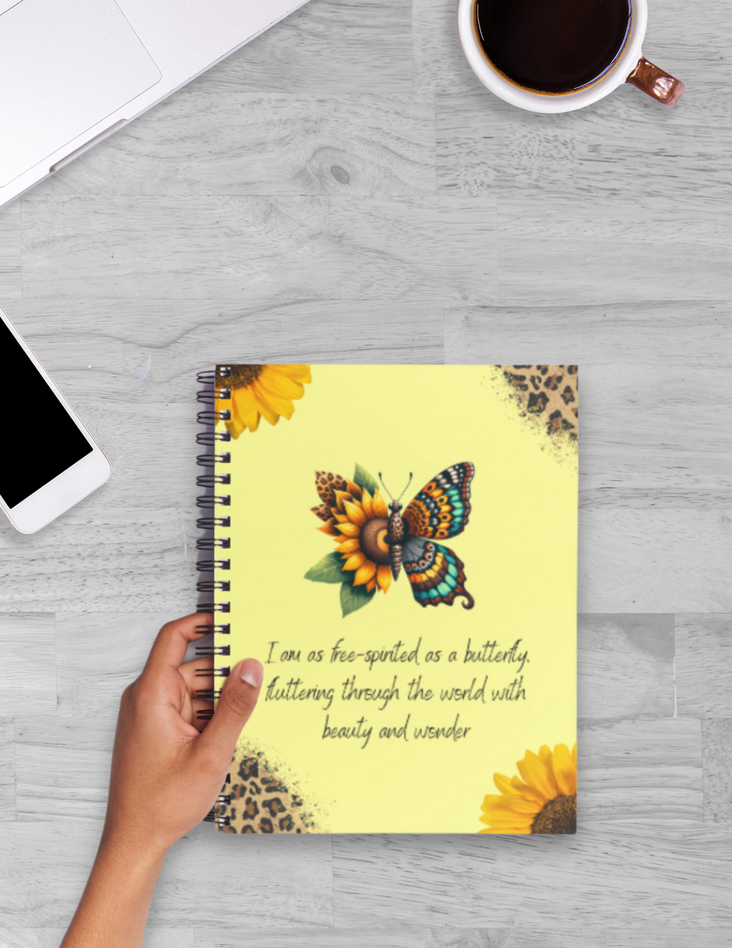 Wildflower Flutter Spiral Notebook