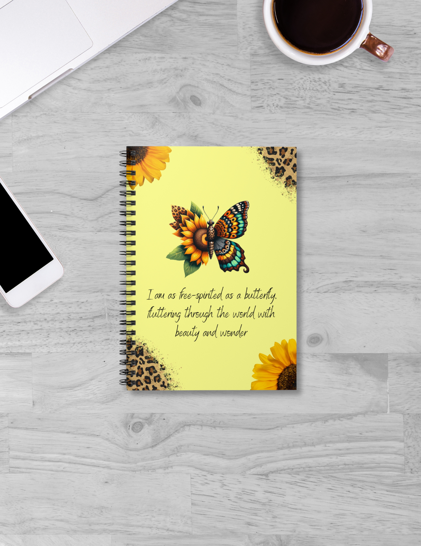 Wildflower Flutter Spiral Notebook