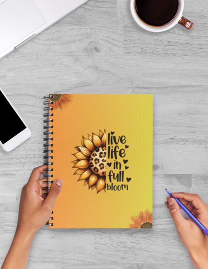 Sun Kissed Bloom Spiral Notebook