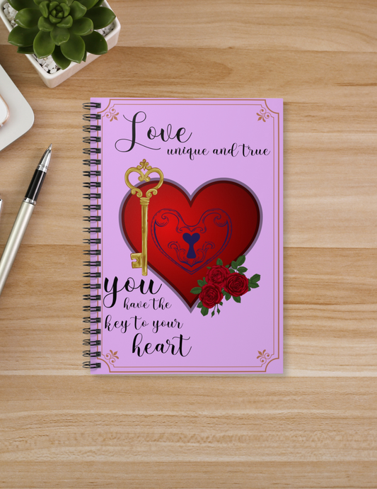 Key to Love Spiral Notebook