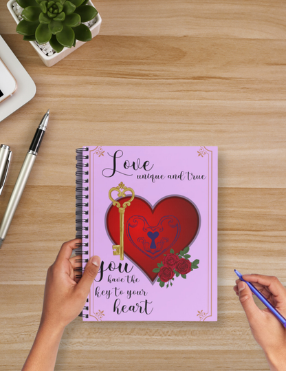 Key to Love Spiral Notebook