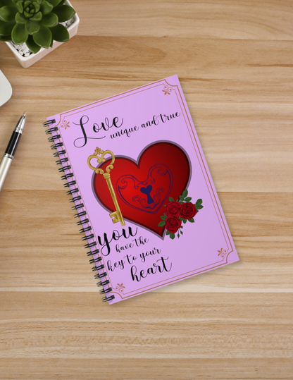 Key to Love Spiral Notebook