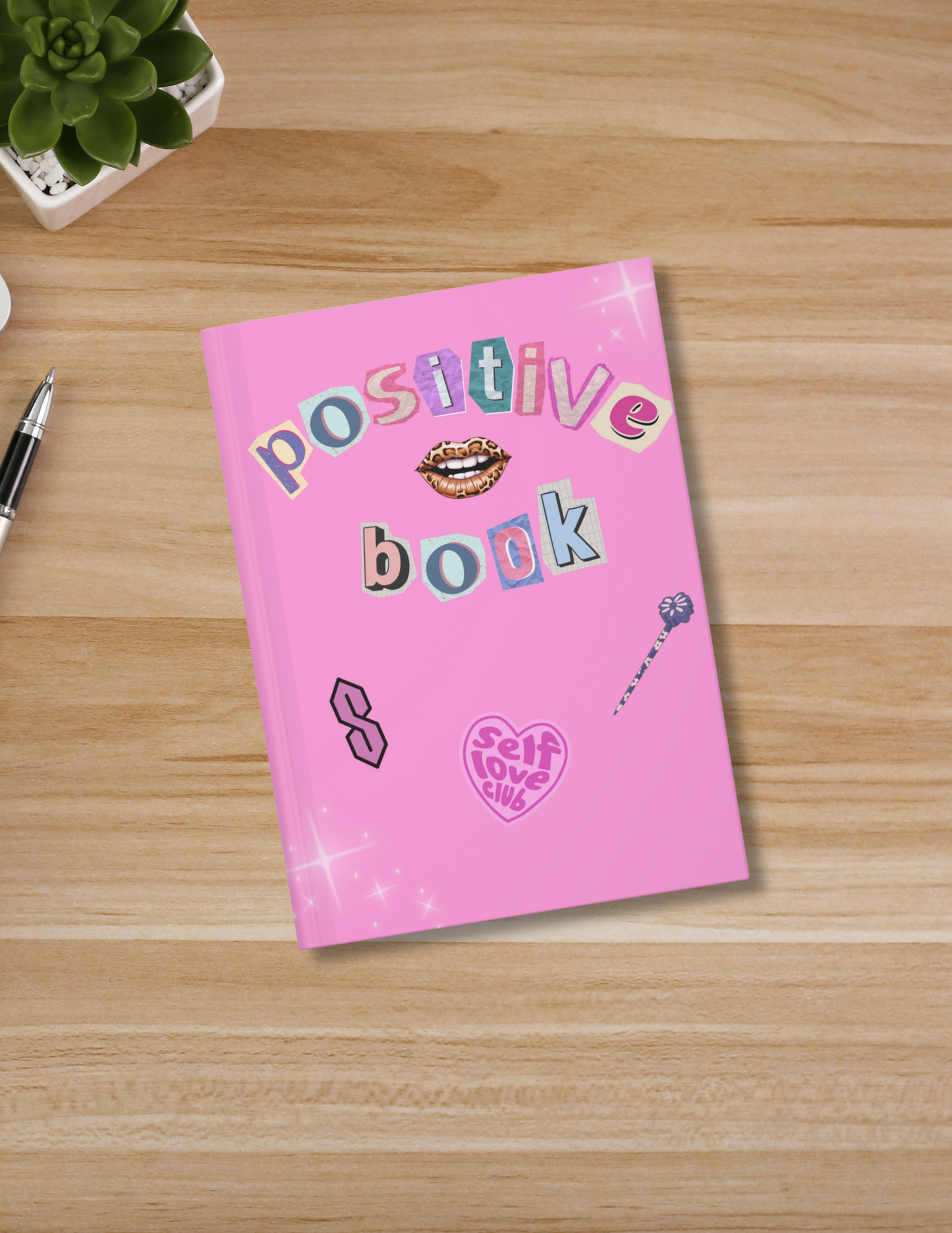 Pink Power Positivity Hardcover Journal